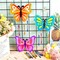 8Pcs Spring Butterfly Wind Chime Kit, Wooden Wind Chime Kits for Kids, Butterfly Party Favors for DIY Craft for Birthday and Summer